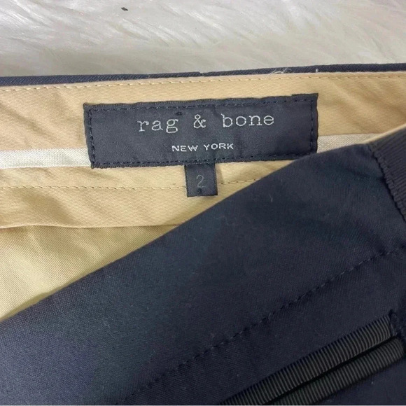 Rag & Bone Skinny Black Side Stripe Pants Size 2 - Picture 3 of 6